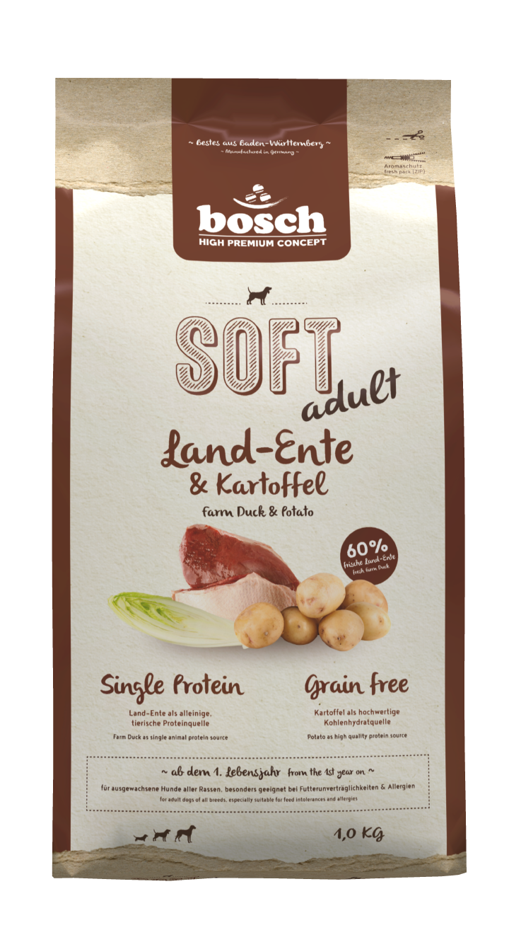 bosch Hunde-Trockenfutter HPC Soft Land-Ente+Kartoffel